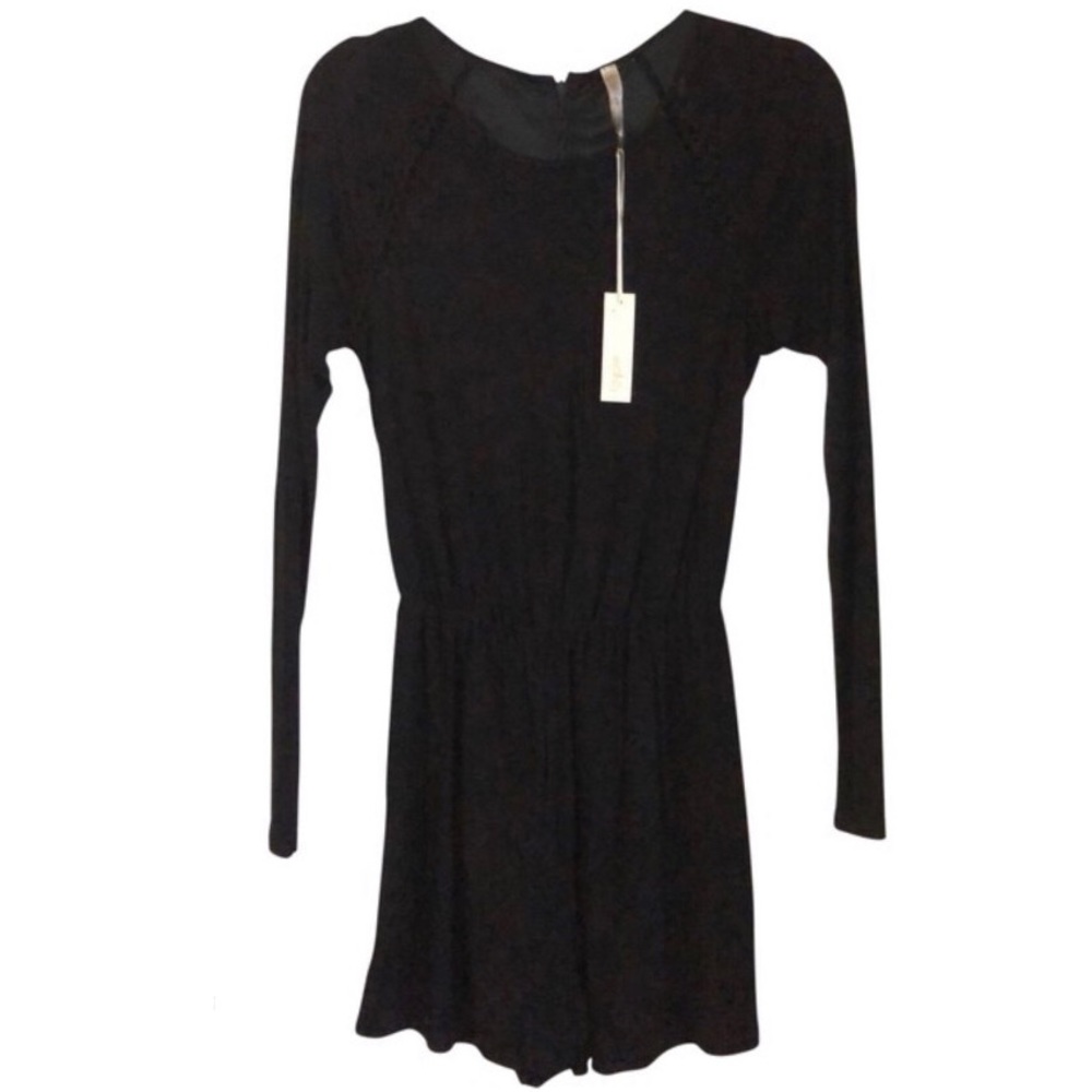 Rory Beca Black Long Sleeve Romper